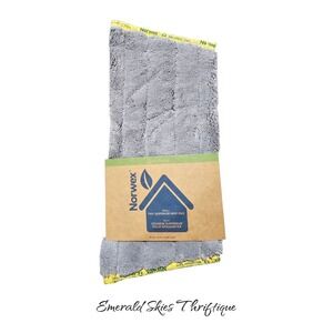 Norwex Dry Superior Mop Pad SMALL Graphite / Yellow -‎ Brand New! Free Shipping